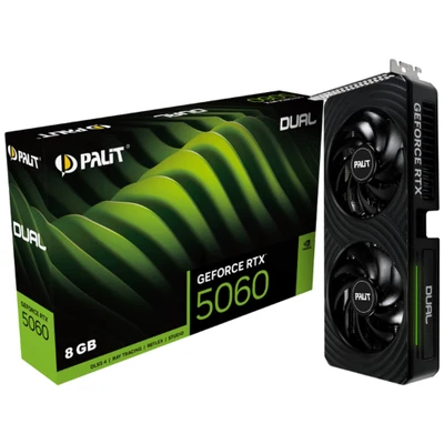 Video Card Palit RTX 5060 Dual 8GB 2280MHz GDDR7 HDMI NE75060019P1-GB2063D - Image 1 of 3