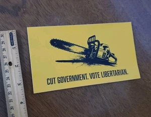 VOTO 🗳 PEGATINA GOBIERNO CORTE LIBERTARIO 5 años de garantía bandera Gadsden  - Imagen 1 de 24