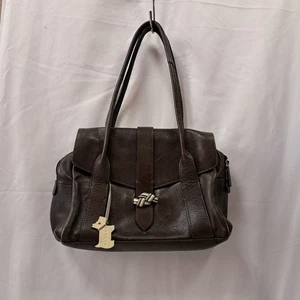 Radley Brown Leather Shoulder Bag With Dog Charm - Picture 1 of 7