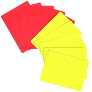 Juego de 10 tarjetas rojas amarillas de tiras de fútbol para árbitro de fútbol - Imagen 1 de 11