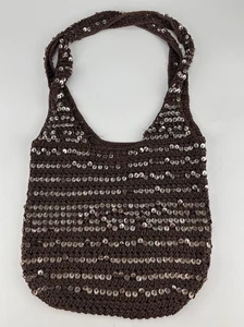 Vintage Hobo Handtasche rost/braun Pailletten Boho Y2K Pailletten  - Bild 1 von 9