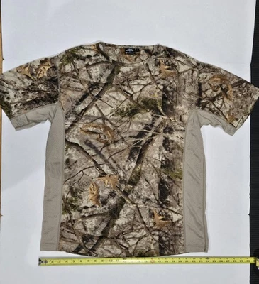 Cabelas Supertec Mens XL Camo Hunting T-Shirt Zonz Woodlands  - Image 1 of 4
