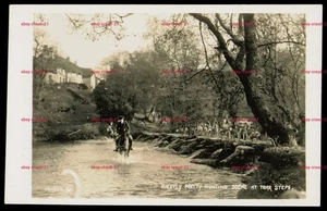 Tarr Steps Jagdszene Fluss Exmoor Jagd Devon Postkarte - Bild 1 von 2