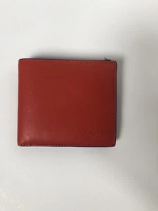 Nueva sin etiquetas billetera Coach Billfold en bloque de colores con logotipo naranja/azul - Imagen 1 de 11