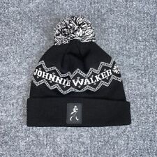 Johnnie Walker Black Beanie Hat Cap Pom Knit Adult OSFA