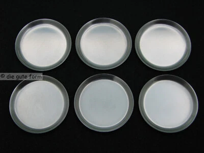 WMF Cromargan - - - 6x Gläserteller Ø 9,5 cm mattiert - reduziertes Design - - - - Bild 1 von 4