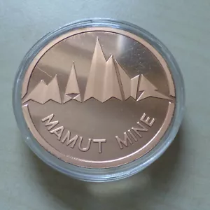 Mamut Mine Mountain Kinabalu 1975 Cenderamata Large Copper Medal Boxed - Picture 1 of 10