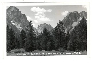 Fishhook Canyon Idaho RPPC Sawtooth Mountains Idaho Vintage Postcard ID - Picture 1 of 2