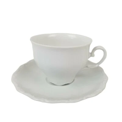 Juego de tazas y platillos blancos Seltmann Weiden Theresia Alemania Occidental Baviera vintage Foto 1 de 4