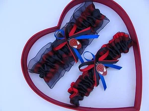 New Handmade SpiderMan Red Royal Blue Black Wedding Garter Superhero - Picture 1 of 1