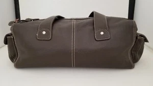 Jones New York Vintage Brown Satchel Handbag in Pebbled Leather, 1980s--REDUCED! - Picture 1 of 16