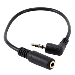 3.5mm Extension Cable Elbow Plug Male to Female Stereo Audio 4-Pole 90° Angle AU - Picture 1 of 6