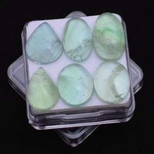 BEAUTIFUL! Green Fluorite Cabochons 6 Pieces Lot~ SMOOTH POLISHED LOOSE GEMSTONE - Picture 1 of 6