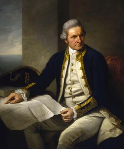Captain James Cook 1776 Portrait Painting Art Poster CANVAS Print - Picture 1 of 3