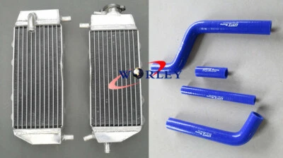 Radiador y manguera de aluminio para Yamaha YZ125 YZ 125 2005-2014 06 07 08 09 11 AZUL Foto 1 de 4