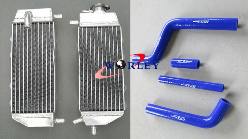 Алюминиевый радиатор и шланг для Yamaha YZ125 YZ 125 2005-2014 06 07 08 09 11 СИНИЙ - Изображение 1 из 4