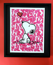 Death NYC Large Framed 16x20in Pop Art Certified Graffiti Snoopy The Peanuts  2