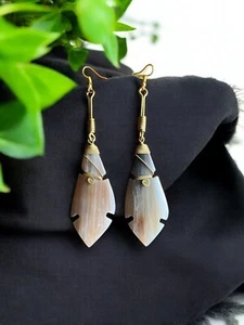 Outstanding Sustainable Bovine Bone Earrings/Earrings/Handmade Earrings/Gift - Picture 1 of 1