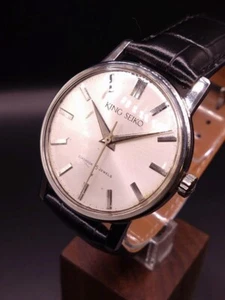 KS King Seiko First J14102E SS model overhauled Black belt SD dial Used - Picture 1 of 9