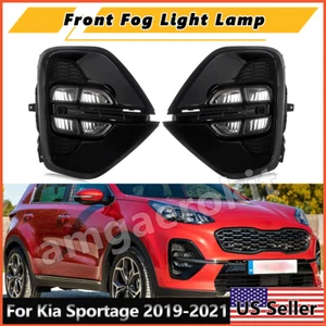 For KIA Sportage 2019-2021 Pair Front Bumper Fog Lamp LED Daytime Running Light - Picture 1 of 15
