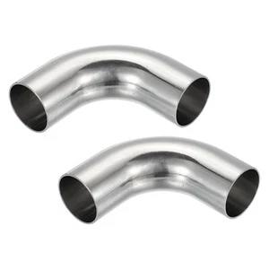 2pcs 90 Degree Mandrel Bend Elbow 1 1/2in OD Steel Exhaust Elbow - Picture 1 of 6