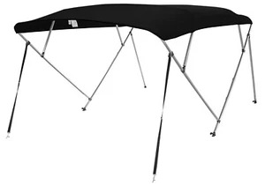 PONTTOR Bimini Top Bootsverdeck Sonnenverdeck mit 4 Armen Boot schwarz - Bild 1 von 3