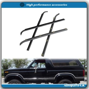 Inner & Outer Window Sweep Felts Seals Weatherstrip 4 Pcs Kit Set for Ford Truck - Picture 1 of 8