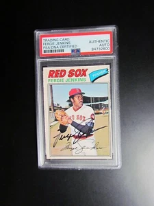 1977 Topps Fergie Jenkins signed Baseball Card PSA Encapsulated - Picture 1 of 4