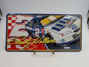 Nascar Metal Embossed Booster License Plate Tag Rusty Wallace Miller Lite #2 - Picture 1 of 2