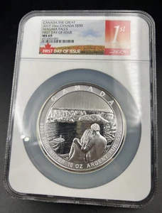 2017 Canada S$50 10 Oz Silver Niagara Falls Commemorative NGC MS69 FDOI #002 - Picture 1 of 9
