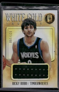 Ricky Rubio 2013-14 Panini Gold Standard Hilos de oro blanco usados en juegos #D/125 - Imagen 1 de 2