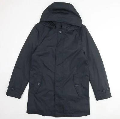 Marks and Spencer Mens Green Rain Coat Size S Button - Image 1 of 4