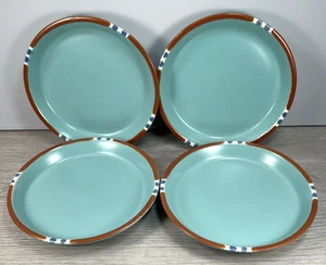 Dansk Mesa Turquoise Brown Blue Salad Plates, 7 3/8" D, Set of 4 - Picture 1 of 6