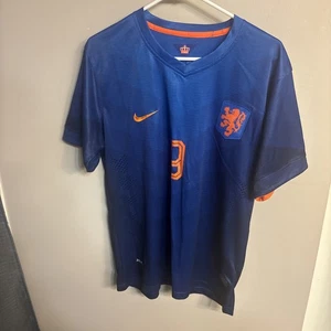 Nike Netherlands 2014 Away Blue Van Persie #9 World Cup Jersey Flying Dutchman M - Picture 1 of 9