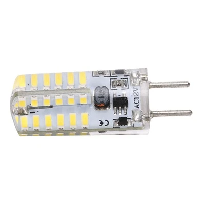 Cold White 60006500K 48LED Silicone Bulb 3W 300LM GY6.35 BiPin Bulb AC12V - Image 1 of 4