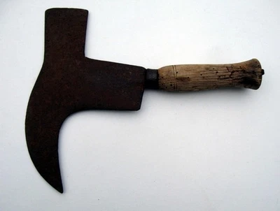 serpe à talon marquée (à huppe)  ancien outil de vigneron vigne - Photo 1/4