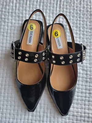 Steve Madden Women's 9 Slingback Mary Jane Rivet Stud Flat Shoes Work Goth Y2K - Image 1 of 4
