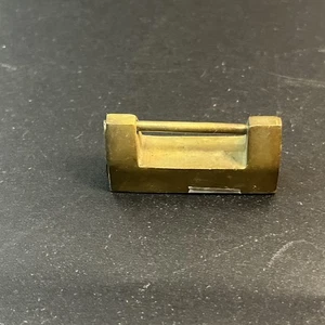 Candado antiguo chino oriental de latón con cerradura de maletero (sin llave) pátina de colección - Imagen 1 de 5