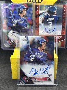 Topps Chrome Mallex Smith Topps 2016 cromo radiocontrol lote automático RA-MSM, púrpura/275, + - Imagen 1 de 7