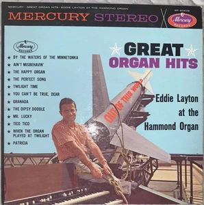EDDIE LAYTON GREAT ORGAN HITS LP OOP STEREO LABEL TEXT VARIANT NEW YORK YANKEES - Imagen 1 de 2