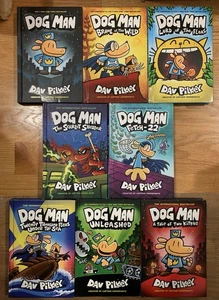 DOG MAN Bücher - Posten von 8 von Dav Pilkey - alle Hardcover - Bild 1 von 3
