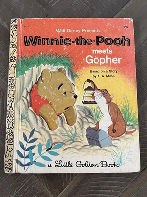 Little Golden Book #D117 Winnie-the-Pooh Meets Gopher c1965 29c - Image 1 of 4