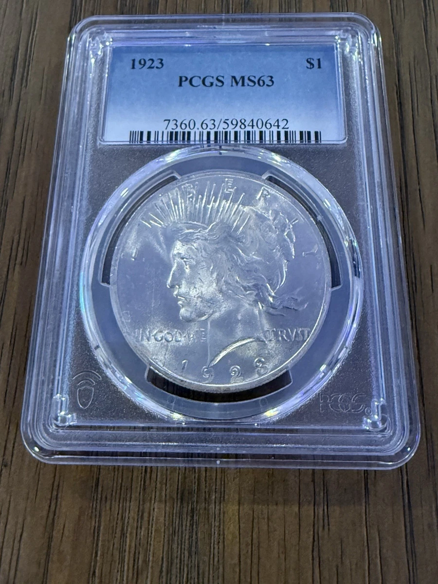 1923 Year Grade MS 62 Peace US Dollars (1921-1935) for sale | eBay