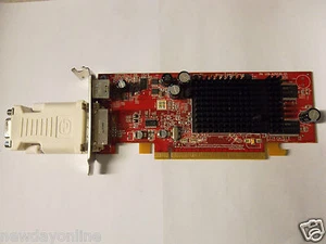 DELL ATI RADEON X600 DVI TV-OUT PCIe 128MB GRAPHICS VIDEO CARD J9133 w/Adapter - Picture 1 of 8