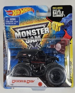 New Dooms Day Hot Wheels Monster Jam Black 1:64 Scale + Snap-on Battle Slammer - Picture 1 of 10