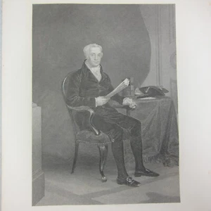 Joel Barlow Diplomat Revolución Americana Grabado Acero Impresión Antiguo 1863 RARO - Imagen 1 de 12