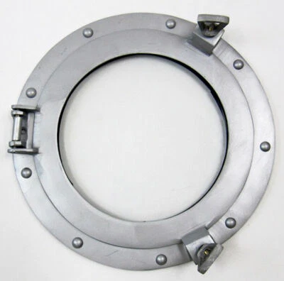 Vidrio ventana ojo de buey cabina barco 12" acabado aluminio decoración pared redonda nuevo Foto 1 de 3