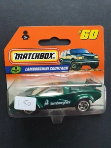 MATCHBOX LAMBORGHINI COUNTACH # 60 GREEN SEALED BLISTER - Picture 1 of 2