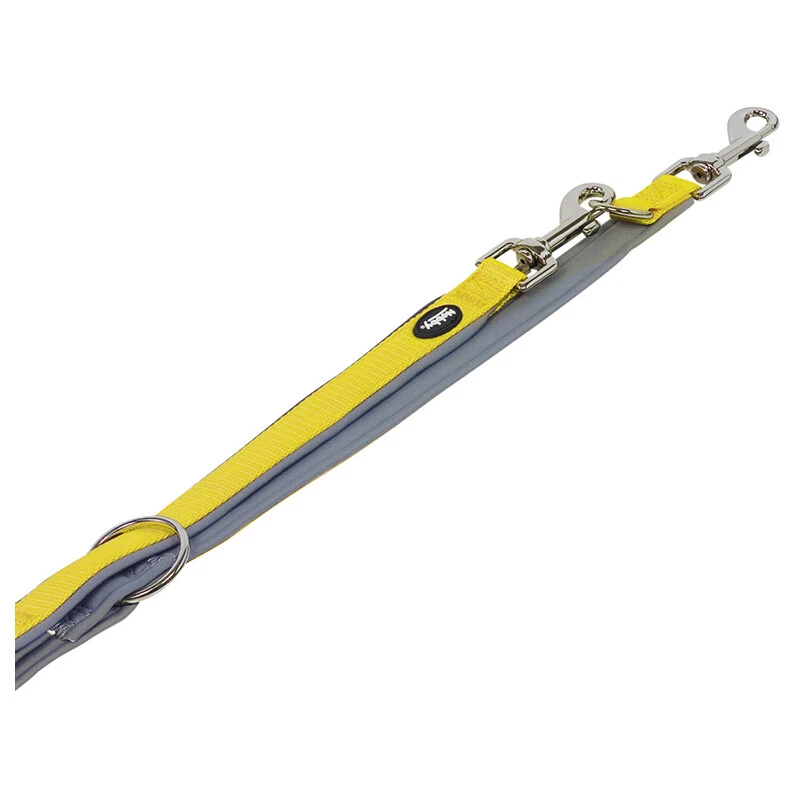 Nobby Führleine Classic Preno Gelb Grau 3-fach verstellbar für Hunde