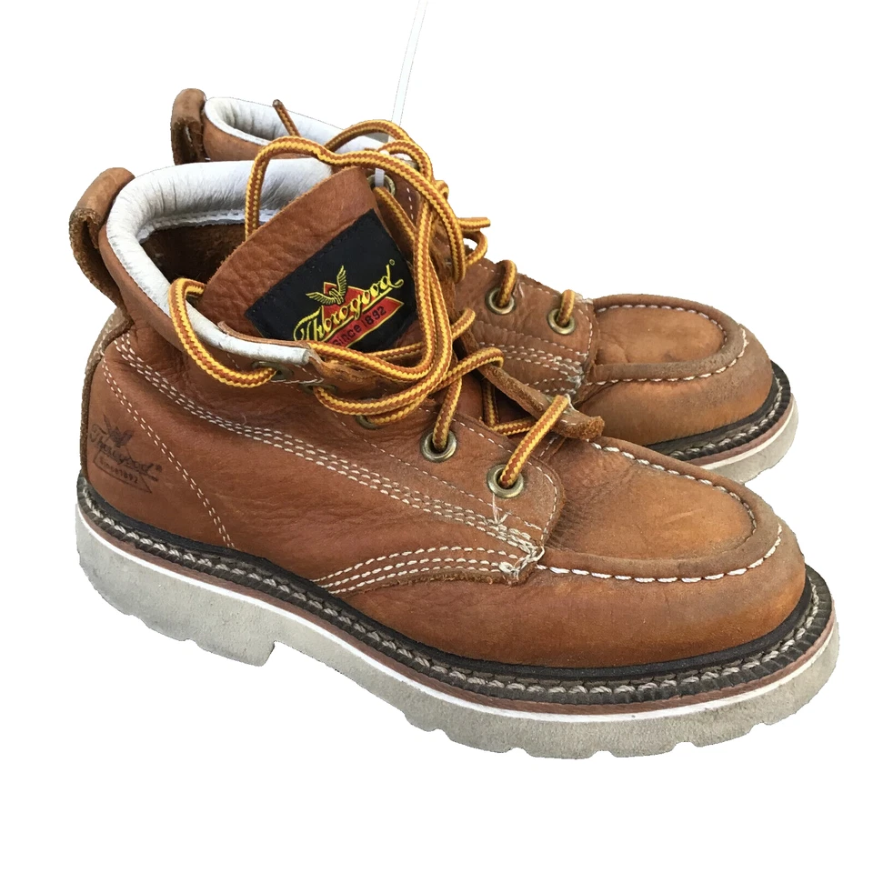 THOROGOOD Botas de Trabajo Juveniles Talla 1M Marrón #314-4110 Cuero Jackson Gladiador Foto 1 de 4